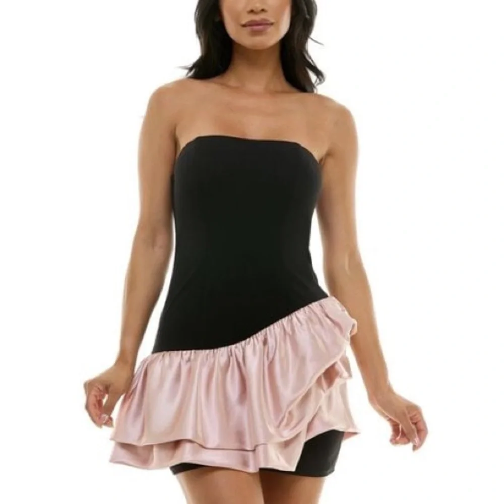 NWT City Studio Strapless Ruffle Dress - Picture 9 of 9